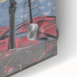 Modern Wall Art: Fishing Boats – Nautical Abstract by Mikuláš Galanda