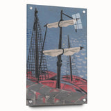 Modern Wall Art: Fishing Boats – Nautical Abstract by Mikuláš Galanda