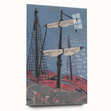 Modern Wall Art: Fishing Boats – Nautical Abstract by Mikuláš Galanda