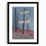 Modern Wall Art: Fishing Boats – Nautical Abstract by Mikuláš Galanda