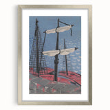 Modern Wall Art: Fishing Boats – Nautical Abstract by Mikuláš Galanda