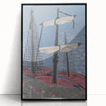 Modern Wall Art: Fishing Boats – Nautical Abstract by Mikuláš Galanda