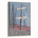 Modern Wall Art: Fishing Boats – Nautical Abstract by Mikuláš Galanda