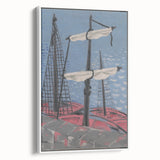 Modern Wall Art: Fishing Boats – Nautical Abstract by Mikuláš Galanda