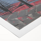 Modern Wall Art: Fishing Boats – Nautical Abstract by Mikuláš Galanda