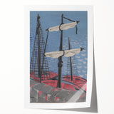 Modern Wall Art: Fishing Boats – Nautical Abstract by Mikuláš Galanda