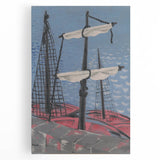 Modern Wall Art: Fishing Boats – Nautical Abstract by Mikuláš Galanda