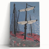 Modern Wall Art: Fishing Boats – Nautical Abstract by Mikuláš Galanda