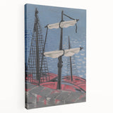 Modern Wall Art: Fishing Boats – Nautical Abstract by Mikuláš Galanda