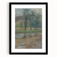 Modern Wall Art: Trees by the River – Serene Abstract Landscape