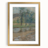 Modern Wall Art: Trees by the River – Serene Abstract Landscape