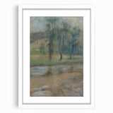 Modern Wall Art: Trees by the River – Serene Abstract Landscape