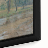 Modern Wall Art: Trees by the River – Serene Abstract Landscape