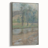Modern Wall Art: Trees by the River – Serene Abstract Landscape