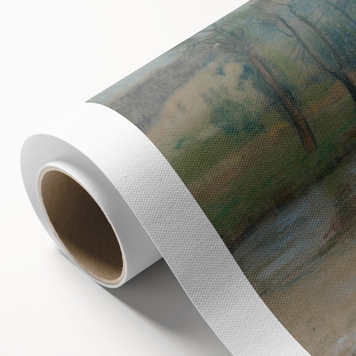 Modern Wall Art: Trees by the River – Serene Abstract Landscape