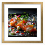 Extra large abstract art print featuring textured swirls in earth tones, framed in gold, ideal for living room decor.