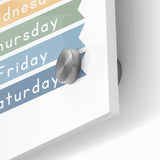 Days of the Week Typography Art Print – Colorful Weekly Calendar Wall Art