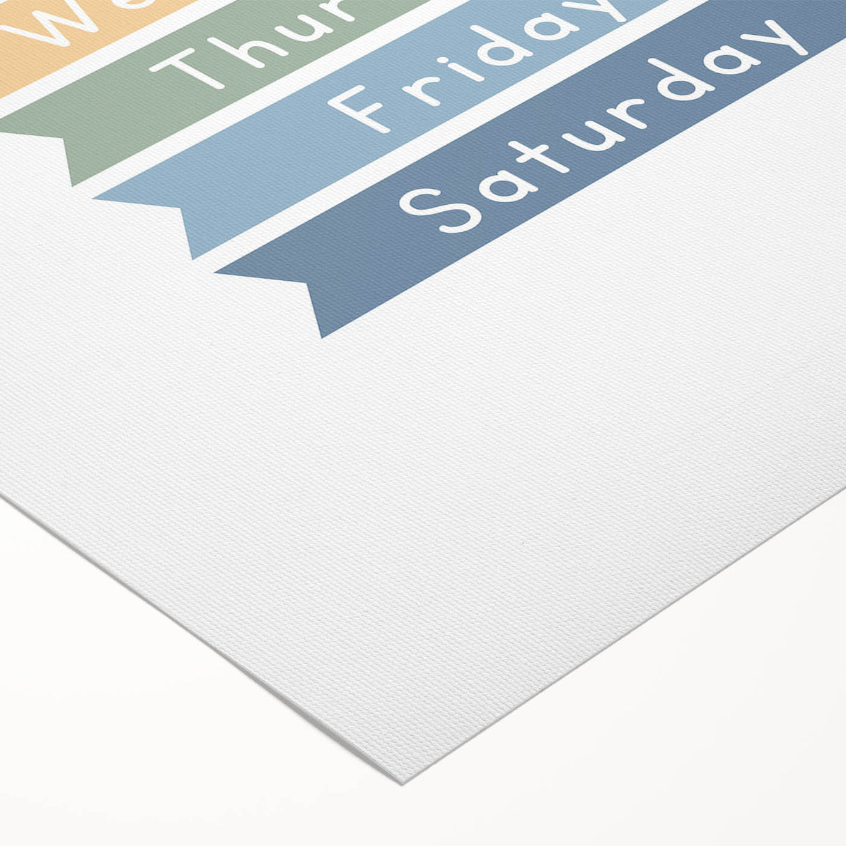Days of the Week Typography Art Print – Colorful Weekly Calendar Wall Art