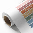 Days of the Week Typography Art Print – Colorful Weekly Calendar Wall Art