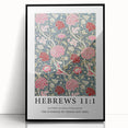 Biblical Typography Wall Art - Hebrews 11:1 Floral Canvas Print