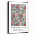 Biblical Typography Wall Art - Hebrews 11:1 Floral Canvas Print