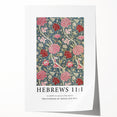 Biblical Typography Wall Art - Hebrews 11:1 Floral Canvas Print