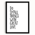 Inspirational Typography Poster - "Do Small Things" Canvas Art