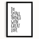Inspirational Typography Poster - "Do Small Things" Canvas Art