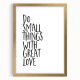 Inspirational Typography Poster - "Do Small Things" Canvas Art