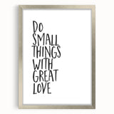 Inspirational Typography Poster - "Do Small Things" Canvas Art