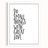 Inspirational Typography Poster - "Do Small Things" Canvas Art