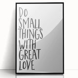 Inspirational Typography Poster - "Do Small Things" Canvas Art