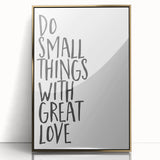 Inspirational Typography Poster - "Do Small Things" Canvas Art
