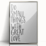 Inspirational Typography Poster - "Do Small Things" Canvas Art