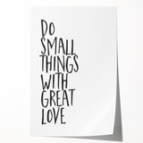 Inspirational Typography Poster - "Do Small Things" Canvas Art