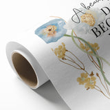 Floral Typography Art Print – Positive Quote on Canvas