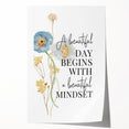 Floral Typography Art Print – Positive Quote on Canvas