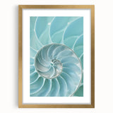 Ocean Elegance Canvas - Nautilus Shell Wall Art for Coastal Decor