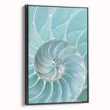 Ocean Elegance Canvas - Nautilus Shell Wall Art for Coastal Decor