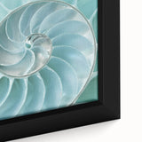 Ocean Elegance Canvas - Nautilus Shell Wall Art for Coastal Decor