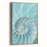 Ocean Elegance Canvas - Nautilus Shell Wall Art for Coastal Decor