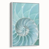 Ocean Elegance Canvas - Nautilus Shell Wall Art for Coastal Decor