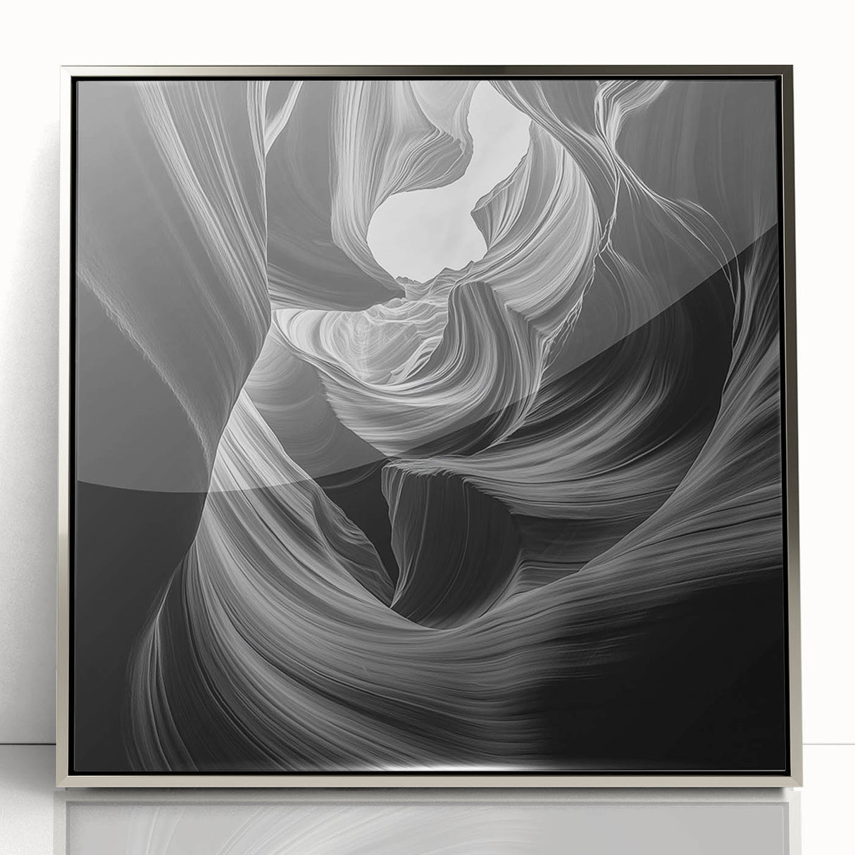 Monochrome Flow – Modern Black and White Dynamic Wall Art