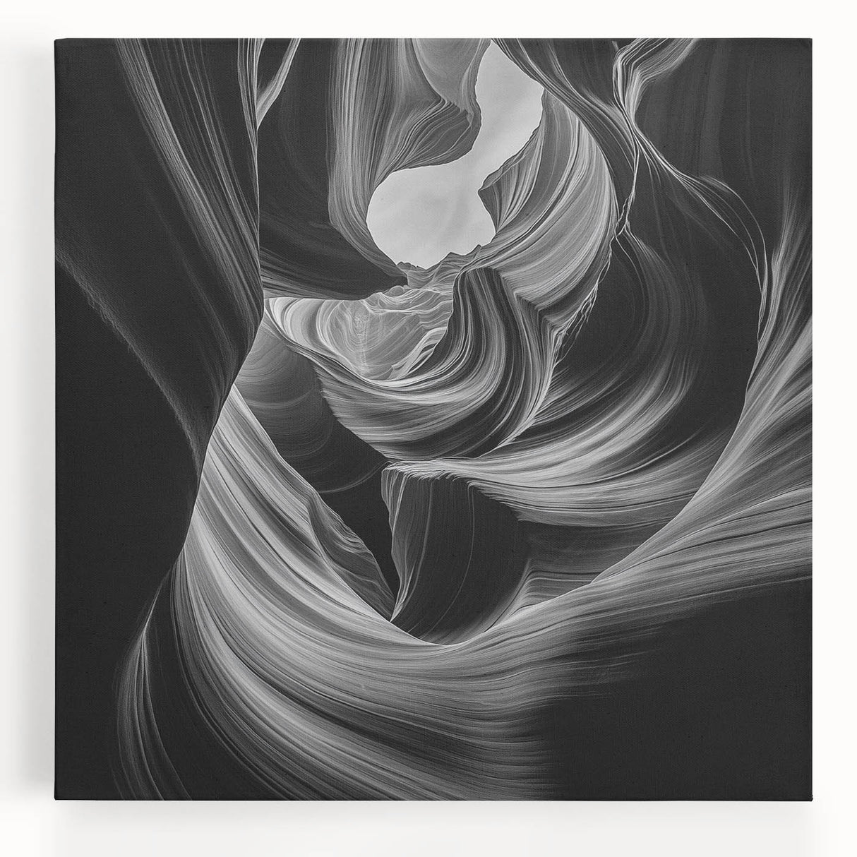 Monochrome Flow – Modern Black and White Dynamic Wall Art