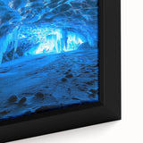 Framed canvas artwork depicting intricate landscape caves with rich textures and earthy colors, ideal for enhancing home decor and artistic ambiance.