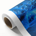 Rolled canvas artwork showcasing a stunning landscape scene with intricate cave formations, featuring vibrant colors and textures, thoughtfully packaged in a durable tube for safe delivery.