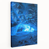 Stretched canvas art depicting a vibrant landscape scene featuring caves, showcasing rich colors and intricate details, ideal for enhancing modern home decor.