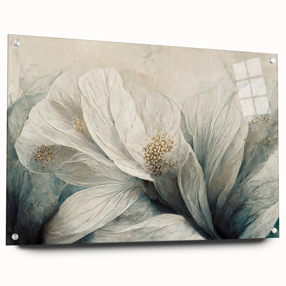 Elegant Floral Living Room Wall Art – Modern Canvas & Print