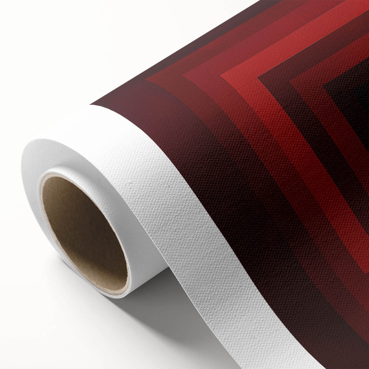 Abstract geometric rolled canvas artwork showcasing vibrant colors and dynamic shapes, elegantly packaged in a protective cardboard tube for easy display and transport. Perfect for modern home decor enthusiasts seeking a unique and eye-catching piece.