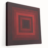 Abstract geometric canvas artwork showcasing vibrant colors and dynamic shapes, viewed from the side, ideal for modern home decor and art enthusiasts.
